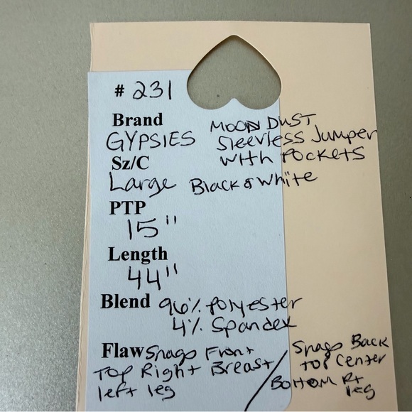 Gypsies & Moondust Black and White Strapless Jumpsuit with Pockets Size Large - Picture 15 of 15